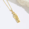 Women's Necklace Copper O Word Chain Mixed Gemstone Setting Electroplating