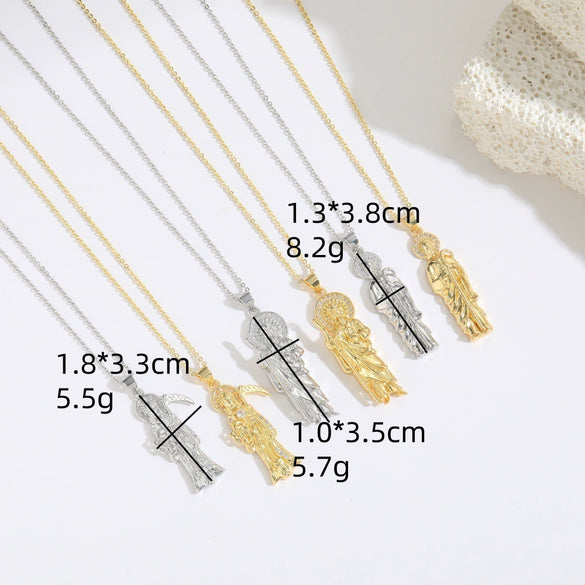 Women's Necklace Copper O Word Chain Mixed Gemstone Setting Electroplating