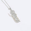 Women's Necklace Copper O Word Chain Mixed Gemstone Setting Electroplating