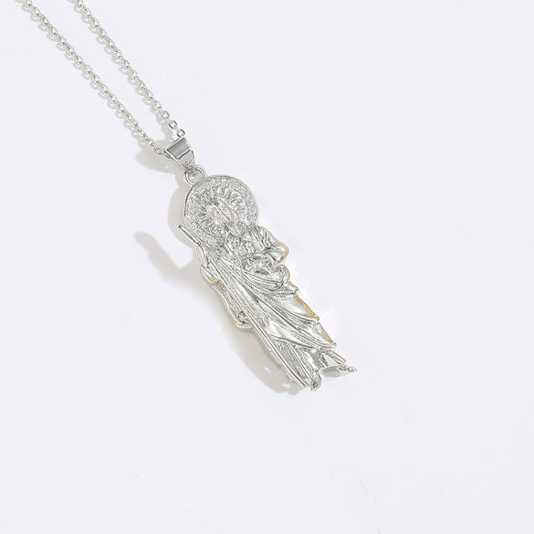 Women's Necklace Copper O Word Chain Mixed Gemstone Setting Electroplating