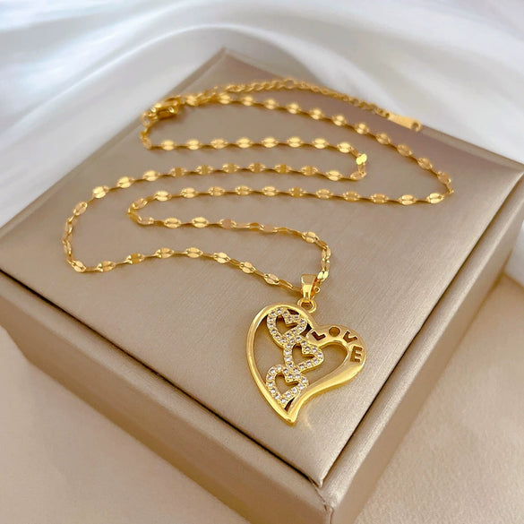 Women's Necklace Stainless Steel Copper Geometric Electroplating