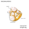 Women's Niche Design Cold Style Bead Winding Ring In Titanium Steel With Geometric Pattern And 18K Gold Plated Electroplating