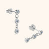 Women's Niche Design Geometric Moissanite Tassel Earrings 925 Silver Electroplated