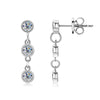Women's Niche Design Geometric Moissanite Tassel Earrings 925 Silver Electroplated