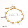 Women's Niche Design Heart Shape Stainless Steel Zircon Electroplated Bracelet