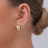 Women's Niche Fashion Retro Twist Geometric Copper Earrings Inlaid With Zirconia