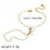 Women's Niche Geometric Stainless Steel And 18K Gold Bracelet With Diamonds And Star Shaped Zircon Real Gold Plated