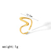 Women's Niche Highend Light Luxury Wave Titanium Steel Open Adjustable Ring Electroplated