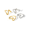 Women's Niche Highend Light Luxury Wave Titanium Steel Open Adjustable Ring Electroplated