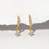 Women's Niche Style Copper Flower Earrings With Zircon Microembedded