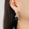 Women's Niche 316L Stainless Steel Goldplated Water Drop Pendant Earrings Jewelry