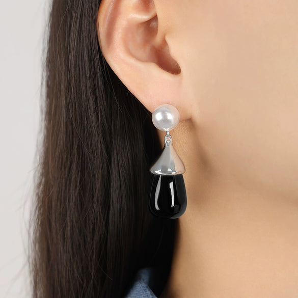 Women's Niche 316L Stainless Steel Goldplated Water Drop Pendant Earrings Jewelry