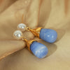 Women's Niche 316L Stainless Steel Goldplated Water Drop Pendant Earrings Jewelry