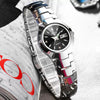 Women's Nonmechanical Waterproof Luminous Watch Alloy Tungsten Steel Color Round Dial Leisure Style