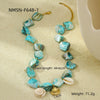 Women's Ocean Series Irregular Shell Conch Beach Style Titanium Steel And Stainless Steel Electroplated Clavicle Necklace