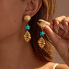 Women's Ocean Wind Earrings Stainless Steel Star Geometric Electroplated Jewelry