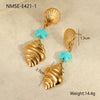 Women's Ocean Wind Earrings Stainless Steel Star Geometric Electroplated Jewelry