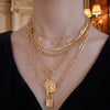 Women's Old Money Style Alloy Coin Disc Tassel Necklace Set With Geometric Round Zinc Alloy Pendants And Polished Electroplated Finish