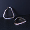 Women's Old Money Style Alloy Pearl Hoop Earrings Geometric Large Circle Electroplated Fashion Earrings
