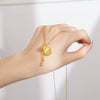 Women's Opal Tassel Purse Pendant Titanium Steel Clavicle Chain With Electroplating Design