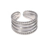Women's Open Geometric Stainless Steel Ring Electroplated Nonfading Simple Cold Style Highend