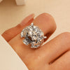 Women's Open Ring Set Alloy Geometric Pattern Electroplating Irregular Pleated Texture Fashionable Cool Style