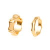 Women's Open Ring Set Alloy Geometric Pattern Electroplating Irregular Pleated Texture Fashionable Cool Style