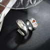 Women's Open Toe Ring In Alloy With Geometric Glass Crystal Embellishment And Stacked Style Design