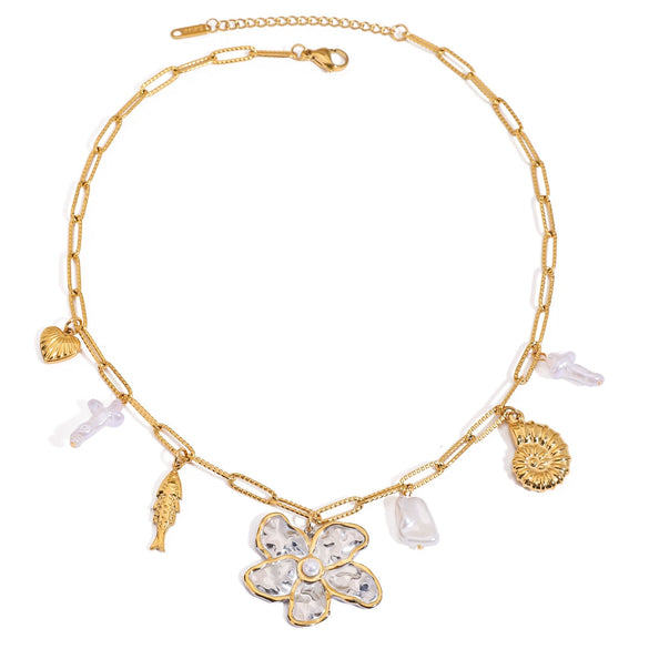 Women's Original Design Minimalist Geometric Stainless Steel And Titanium Steel Necklace With Electroplating