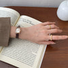 Women's Oval Alloy Case Quartz Watch With Pu Leather Belt And Stainless Steel Horseshoe Buckle Printed Logo Onion Crown Mineral Reinforced Glass Mirror