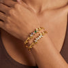 Women's Oval Branchshaped Stainless Steel Bracelet With Zircon Inlay And Minimalist Plated Design
