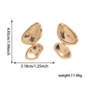 Women's Oval Geometric Earrings With Electroplated Finish And Stainless Steel Ear Pins Elegant Fashion Jewelry Wholesale