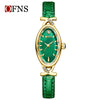 Women's Oval Waterproof Quartz Watch With Motherofpearl Plate And Belt Made Of Alloy Zinc Alloy Stainless Steel And Belt Materials