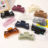 Women's Oversized Frosted Ps Abs Pc Shark Hair Clip Handmade Backofhead Hair Accessory For Stylish Hairstyles