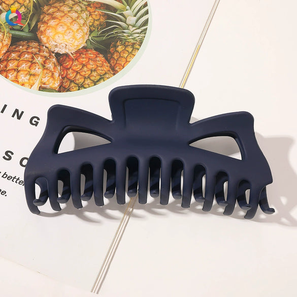 Women's Oversized Frosted Ps Abs Pc Shark Hair Clip Handmade Backofhead Hair Accessory For Stylish Hairstyles