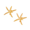 Women's Oversized Starfish Statement Earrings In Electroplated Zinc Alloy With A Shiny Retro Metallic Finish And Stainless Steel Posts