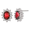 Women's Pastoral Style Copper Electroplated Heart Earrings With Blue Gemstone Sunflower Design Elegant Fashion Jewelry
