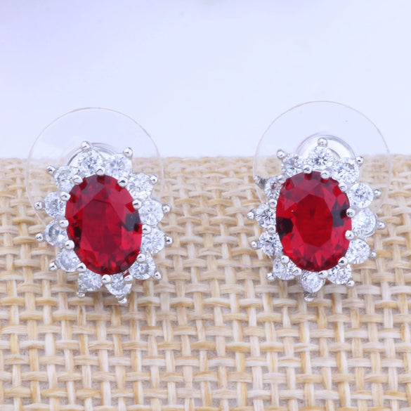 Women's Pastoral Style Copper Electroplated Heart Earrings With Blue Gemstone Sunflower Design Elegant Fashion Jewelry