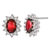 Women's Pastoral Style Copper Electroplated Heart Earrings With Blue Gemstone Sunflower Design Elegant Fashion Jewelry