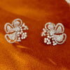 Women's Pastoral Style Flower Earrings Copper With Micro Inlaid Zirconia