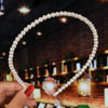 Women's Pearl Beaded Braided Hair Band Elegant Simple Versatile Headwear Accessory