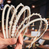Women's Pearl Beaded Braided Hair Band Elegant Simple Versatile Headwear Accessory