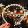 Women's Pearl Beaded Braided Hair Band Elegant Simple Versatile Headwear Accessory