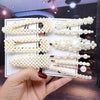 Women's Pearl Bow Hair Clip Handwoven Lolita Hair Accessory Simple Natural Barrette