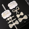 Women's Pearl Bow Hair Clip Handwoven Lolita Hair Accessory Simple Natural Barrette
