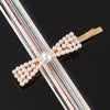 Women's Pearl Bow Hair Clip Handwoven Lolita Hair Accessory Simple Natural Barrette