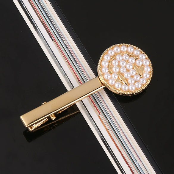Women's Pearl Bow Hair Clip Handwoven Lolita Hair Accessory Simple Natural Barrette