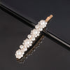 Women's Pearl Bow Hair Clip Handwoven Lolita Hair Accessory Simple Natural Barrette