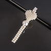 Women's Pearl Bow Hair Clip Handwoven Lolita Hair Accessory Simple Natural Barrette