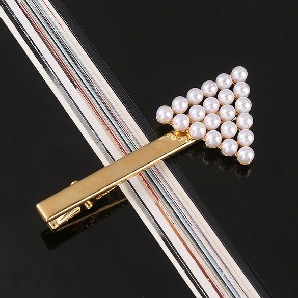 Women's Pearl Bow Hair Clip Handwoven Lolita Hair Accessory Simple Natural Barrette